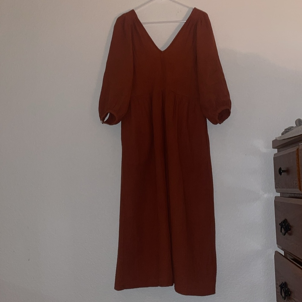 Madewell Slub Cotton Midi Dress- donating soon! - Picture 3 of 7